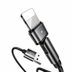 کابل لایتنینگ اپل با قابلیت چرخش کانکتور 1 متری برند یوسمز مدل USAMS US-SJ476 U60 Lightning Rotatable Cable 1m