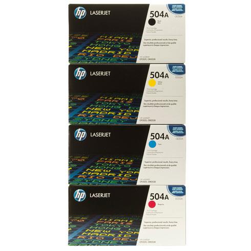 HP 504A 4 Color Laserjet cartridge Pack