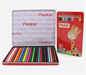 مداد رنگی جعبه فلزی 12 رنگ پنتر Panter MCP 101-12 Color Pencil