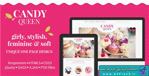 دانلود قالب HTML سایت Candy Queen 