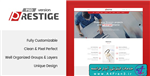 دانلود قالب فتوشاپ سایت تک صفحه ای Prestige