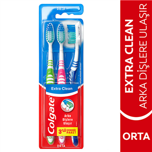 بهداشت دهان و دندان فروشگاه واتسونس ( Watsons ) مسواک متوسط تمیز کننده زبان Colgate Extra Clean 2+1 – کدمحصول 269988