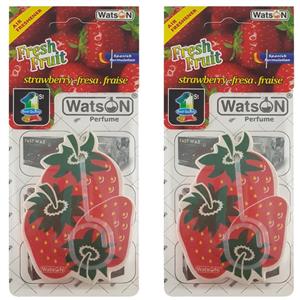 خوشبو کننده خودرو واتسون مدل Card Strawberry بسته 2 عددی 