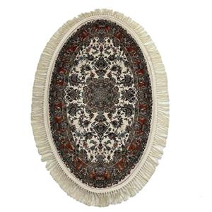 فرش ماشینی قالی تارا مدل خطیبی زمینه کرم