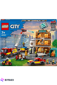 لگو سیتی کد 60321 LEGO City Fire Brigade 60321 Building Kit; Multi-Model Playset with 2 City
