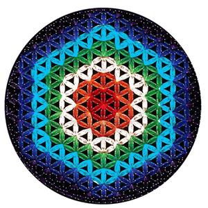 تابلو میخ و نخ مدل ماندالا طرح گل زندگی کد SAM-0023