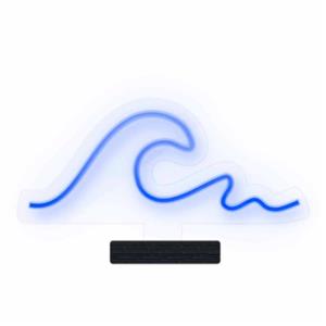 چراغ رومیزی ریموت دار مدل WAVE-GL_BL-GLASS Neon design WAVEBL-GLASS LED Night Neon