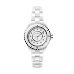 ساعت مچی سرامیکی زنانه مردانه شنل فرانسه CHANEL J12 UHR, 33 MM Extrem widerstandsfähige weiße