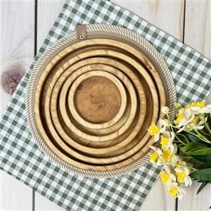 سینی سرو مدل گرد طرح 5 خانه