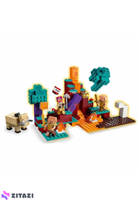 لگو ماینکرافت کد 21168 LEGO Minecraft The Warped Forest Hands on Nether Creative Playset; Fun Building Toy Featuring Huntress Piglin Hoglin New 2021 287 Pieces 