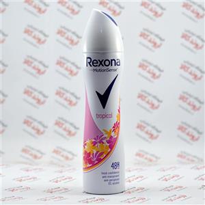 اسپری ضد تعریق زنانه رکسونا Tropical حجم 200 میلی لیتر Rexona Deodorant Spray Tropical For Women 200ml