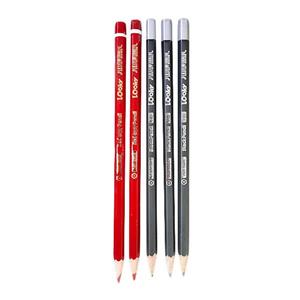 مداد مشکی مدل لوکی به همراه مداد قرمز بسته 5 عددی