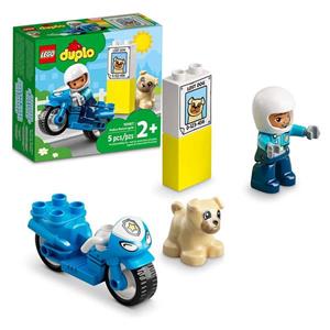لگو دوپلو کد 10967 LEGO DUPLO Rescue Police Motorcycle 10967 Building Toy for Imaginative Play; Police Officer Bike for Kids Aged 2+ (5 Pieces)