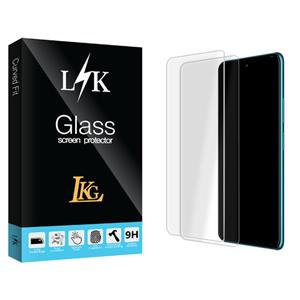 محافظ صفحه نمایش شیشه ای ال کا جی مدل LK Glass مناسب برای گوشی موبایل اوپو A93s 5G بسته دو عددی LKG Screen Protector For Oppo Pack Of 2 