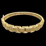 دستبند النگویی طلا 18 عیار زنانه گالری یارطلا مدل فیوژن کد DA28-2