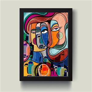 تابلو مدل دکوراتیو چهره در چهره کدG8-44
