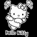 استیکر پارچه و لباس مدل HELLO KITTY کد 101