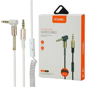 کابل فنری Novax AX-15 AUX 1.2m یکسر L