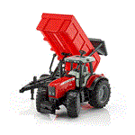 Massey Ferguson 7480 with tipping trailer