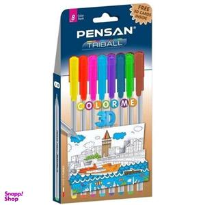 خودکار پنسان مدل 3d کالرمی بسته 8 عددی