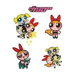 استیکر تزئینی موبایل و تبلت باروچین مدل power-puff girls کد 6001 مجموعه 5 عددی