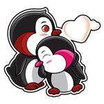 استیکر لپ تاپ مدل پنگوئن‌های دوست داشتنی کد 318