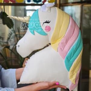 کوسن پارچه ای یونیکورن رنگین کمان کد P/020/A