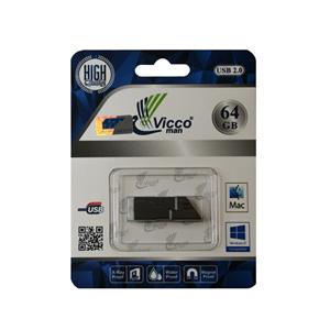 فلش مموری 64 گیگابایت ویکو من VICCO MAN مدل VC261S BLACK USB2.0