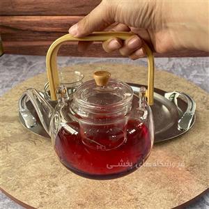 قوری پیرکس مدل دسته بامبو