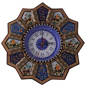 ساعت دیواری خاتم کاری  و میناکاری مارکت لند کد Mkh173