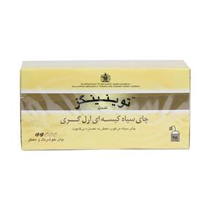 چای کیسه‌ای ارل‌گری 25 عددی توینینگز Ahmad Earl Grey Black Tea Bag Pack