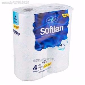 دستمال توالت چهار لایه 4 رول سافتلن Softlan Ultra Soft Toilet Paper 4pcs