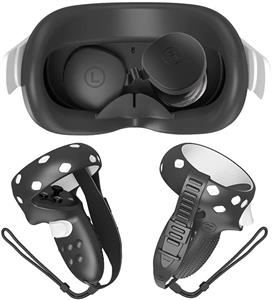 کاور HUIUKE Touch Controller Grip Cover for Oculus Quest 2 with Silicone VR Face Pad and Lens 