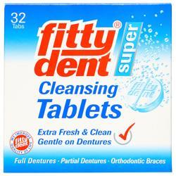 قرص تمیز کننده دندان مصنوعی فیتی دنت 32 عدد Super Cleansing Tablets Fittydent