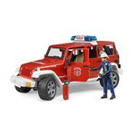 Bruder BRU2596 Land Rover Defender Station Wagon Fire Department Vehicle with Fireman Toy