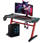 میز گیمینگ VOFFOV Gaming Desk w/ LED Lighting Red