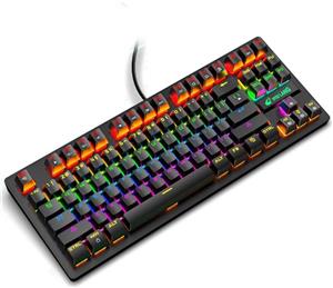 کیبورد Doeek Gaming Keyboard, K16 87-Key USB Wired Ergonomic Mechanical