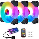 فن 3 Pack 120mm RGB Case Fans برند COOLMOON 