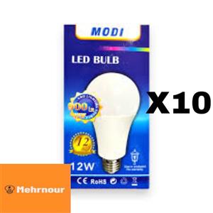 لامپ 12 وات مودی مدل 6612 بسته 10 عددی