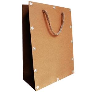ساک هدیه مدل کرافت ساده طرح شکوفه بسته 5 عددی