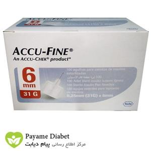 سرسوزن قلم انسولین Accu-Fine با سوزن 6MM
