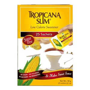 بسته ساشه شیرین کننده تروپیکانا اسلیم مدل Low Calorie Tropicana Slim Low Calorie Sweetener Sachets Pack