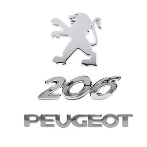 آرم عقب خودرو قطعه سازان کبیر مدل ARM-PUG-205 مناسب برای پژو 206 مجموعه 3 عددی