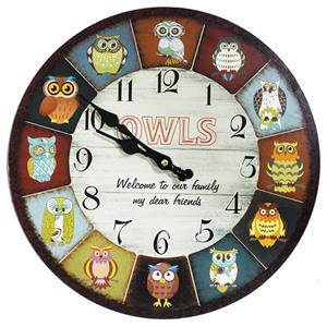 ساعت دیواری نقطه مدل Owl Noghte Owl Wall Clock