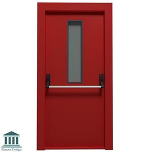 درب ضد حریق شیشه خور کد 1111