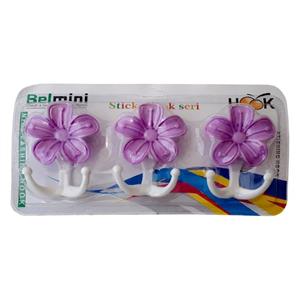 آویز حوله هوک طرح گل بسته 3 عددی
