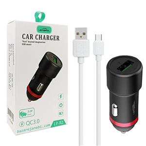 شارژر فندکی با کابل میکرو LAPRAMOL LP-R2 18W