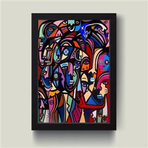 تابلو مدل دکوراتیو چهره در چهره کدG12-42