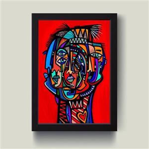 تابلو مدل دکوراتیو چهره در چهره کدG12-33