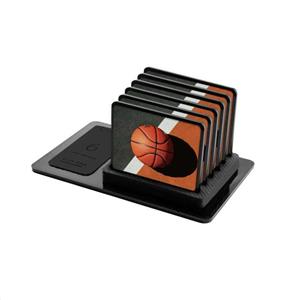 زیر لیوانی ماهوت مدل Basketball بسته 6 عددی